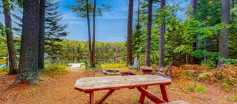 Appalachee Pond Waterfront Cottage | Decks, Sunroom, Dock with Kayaks & Canoe