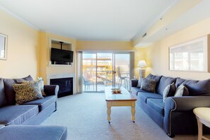 TV, fireplace, DVD player