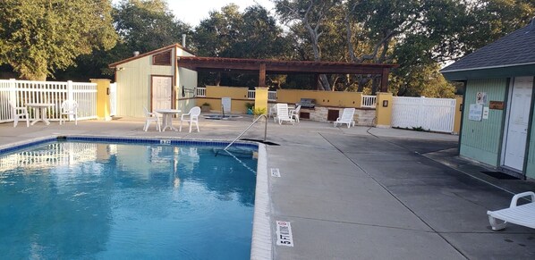 Outdoor pool, a heated pool
