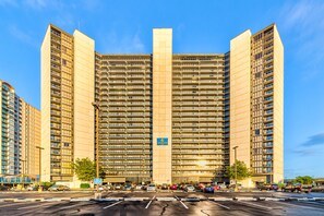 Experience the sleek, modern design of this high-rise hotel, featuring spacious balconies on every level.