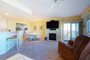 TV, fireplace, DVD player