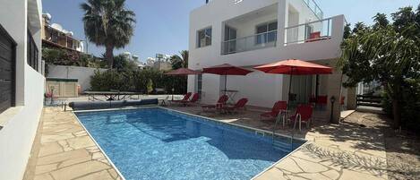 A heated pool