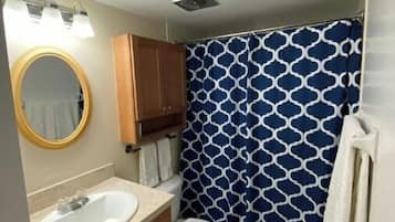Combined shower/bathtub