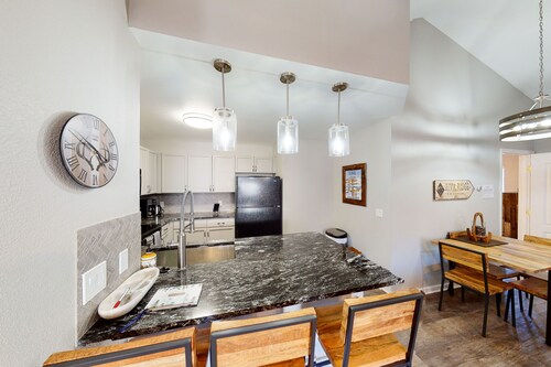 Luxe Mountain-View Ski Getaway | Next to Tranquil River | Pool, Hot Tub