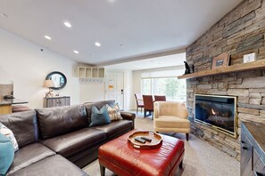 TV, fireplace, DVD player