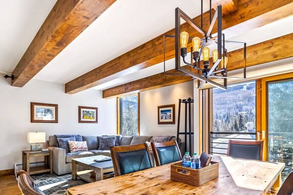 Smart TV, fireplace, books, video library - Luxury, Remodeled Retreat w/ Ski Slope Views Throughout! Walk to Gondola & Shops (Vail)