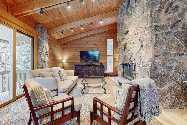 Televisio, takka, DVD-soitin