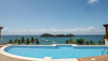 3 outdoor pools, open 9:00 AM to 9:00 PM, pool umbrellas, pool loungers