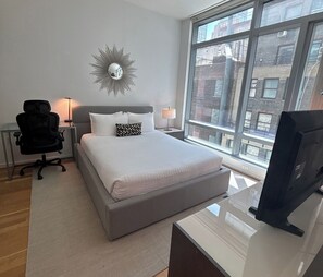 1 slaapkamer, een strijkplank/strijkijzer, gratis wifi, beddengoed