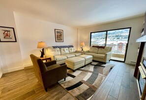 Smart TV, chimenea, Netflix y reproductor de DVD