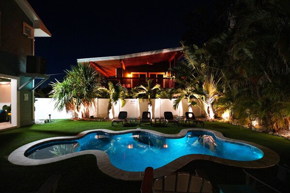 A heated pool