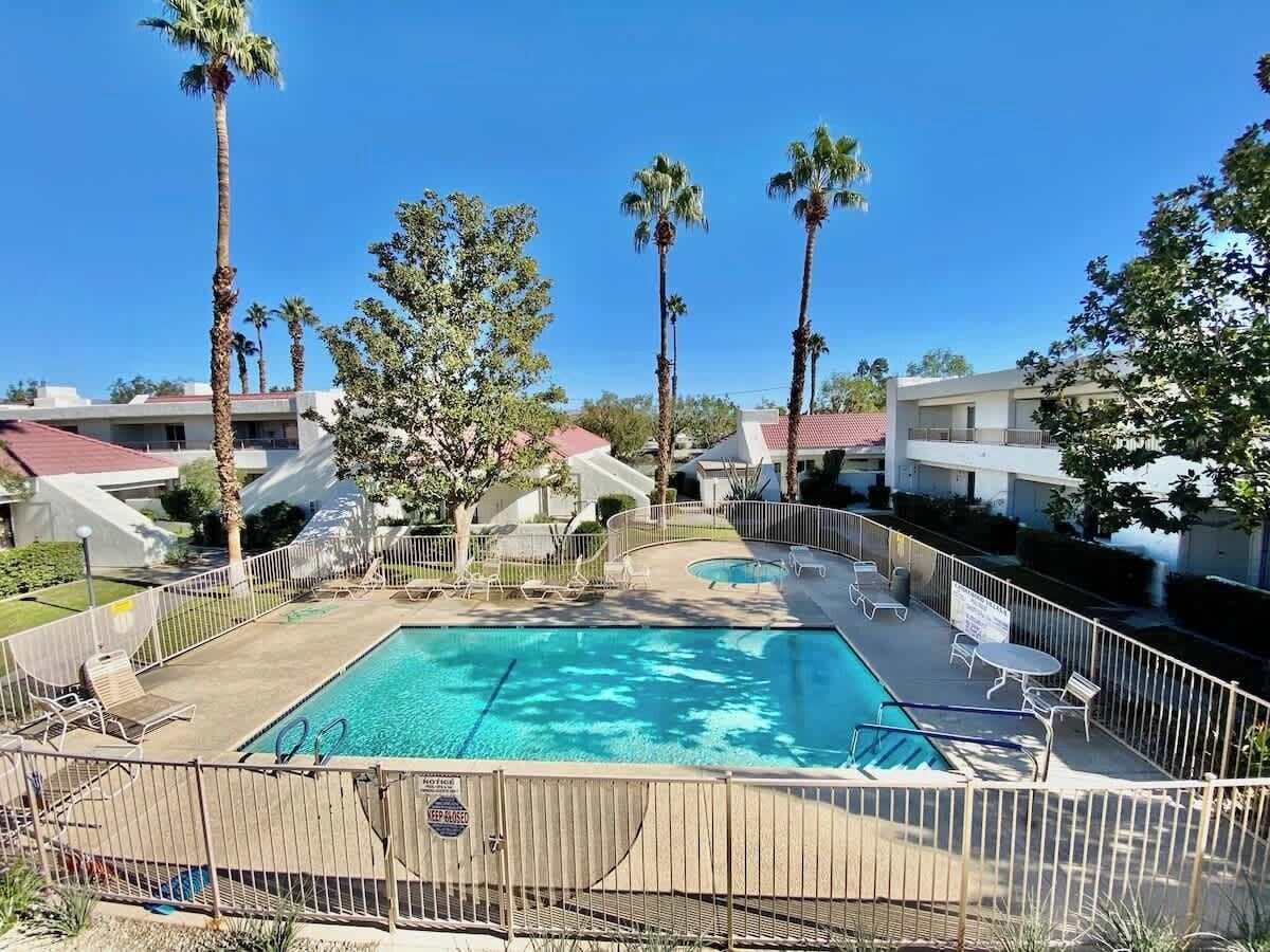 A heated pool