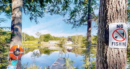 Lakefront Studio in the Trees with Gorgeous Views, Balcony, & Shared Canoe