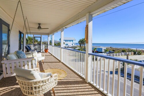Ocean Views; Huge Covered Balcony; Two Master Suites; Steps From Beach Access Point