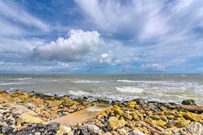 Vlak bij het strand