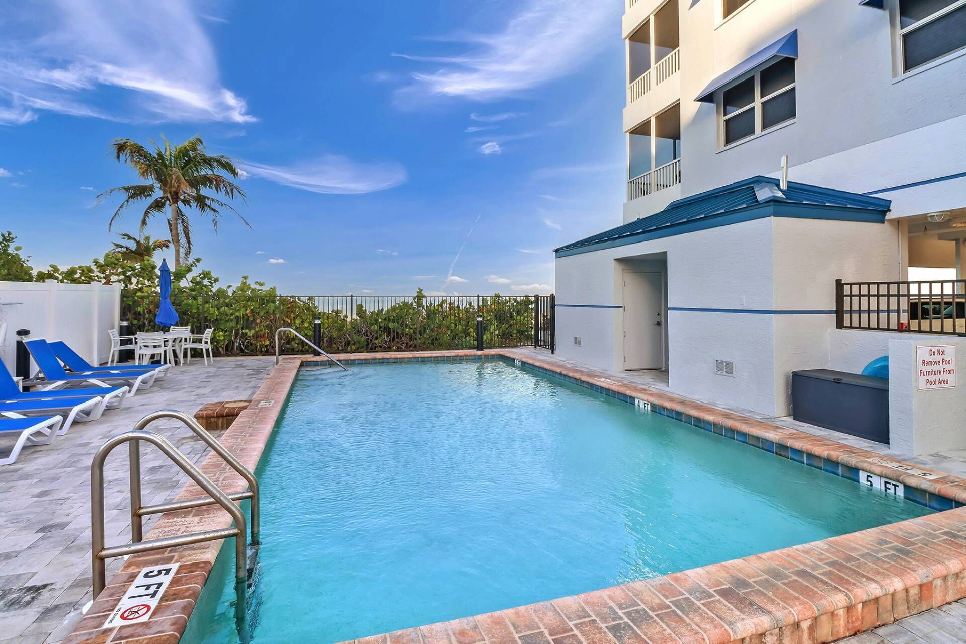 A heated pool