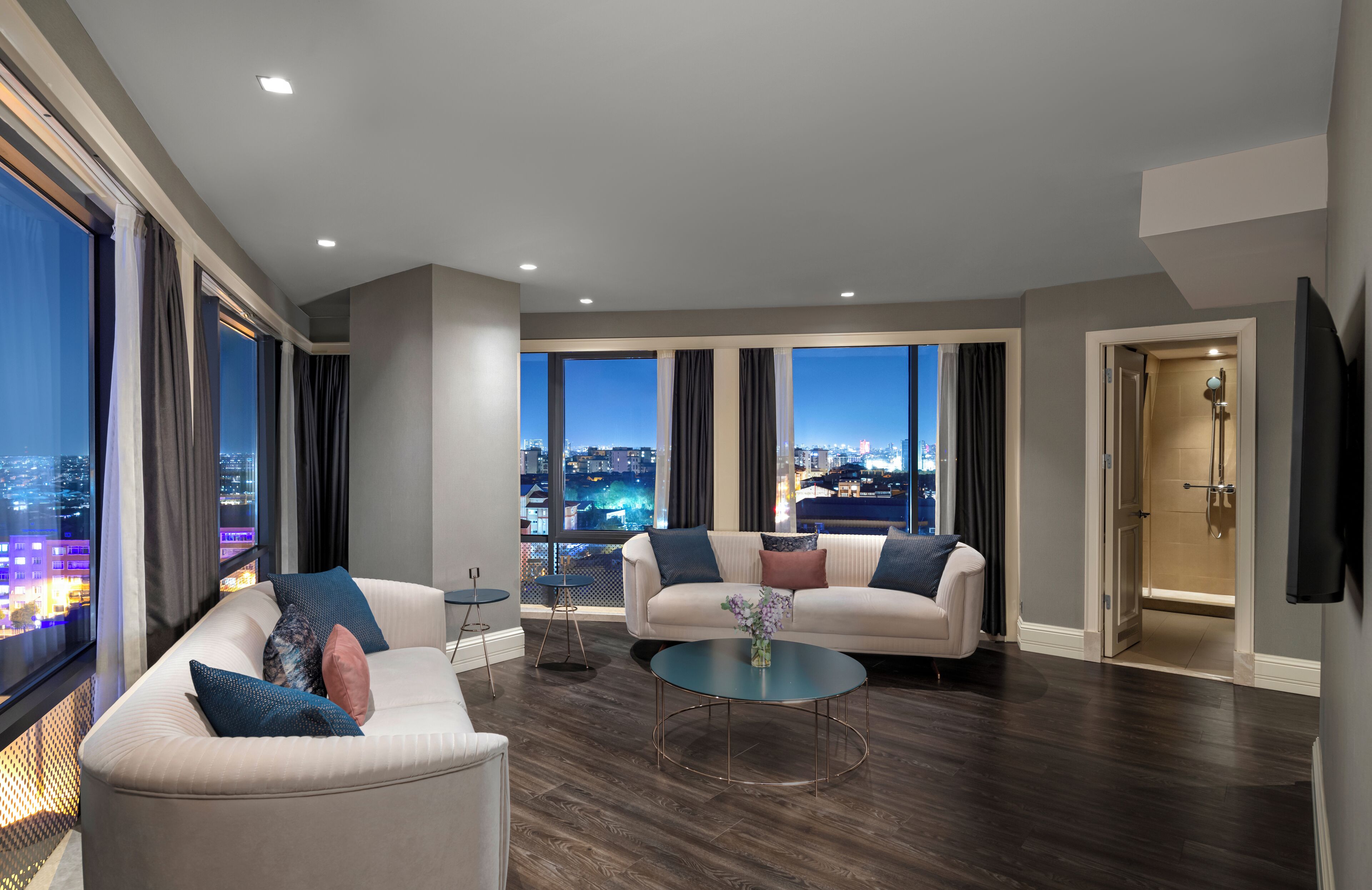 Presidential Suite | Living area | 52-inch LCD TV with satellite channels, TV