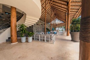 Terrace/patio - Exclusive 1br apt nearby beach at el Portillo: Vc (Las Terrenas)