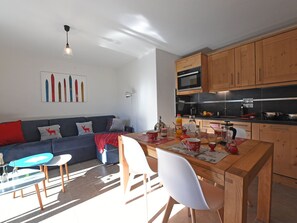Interior - Charming 2-room apartment with terrace and WIFI in Samoëns center (Samoëns)