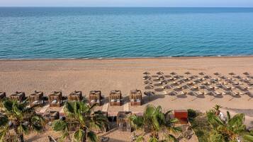 Private beach, beach bar