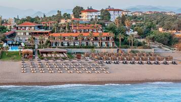 Private beach, beach bar