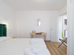 1 soverom, safe på rommet og sengetøy