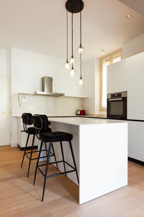 Appartamento, 1 camera da letto | Cucina privata | Frigorifero, piano cottura, macchina per tè/caffè