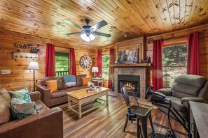 Smart TV, fireplace, video games