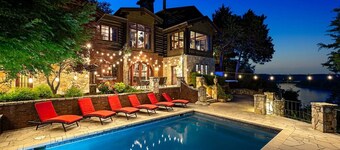 PRIVATE 10,000 SqFt lakefront log estate  w. Pool  - Golfers Retreat - Close to Big Cedar!