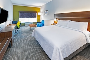 Hypo-allergenic bedding, in-room safe, desk, soundproofing