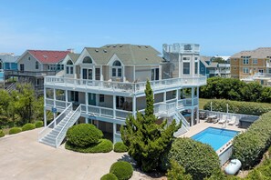 Exterior - E=M(Sea)2: Private Pool & Hot Tub, Rooftop Deck w/ Ocean View, Pet-friendly (Corolla)