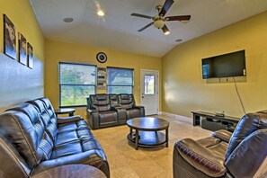 Living area - NEW! Gorgeous Mediterranean-style home with relaxing lakeview! (San leon)