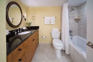 Combined shower/bathtub, jetted bath