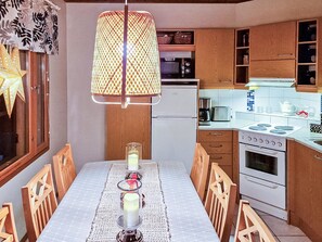 Fridge, microwave, dishwasher, blender
