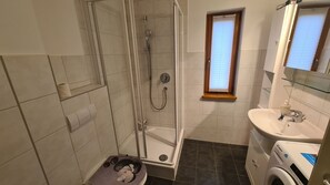 Shower, hair dryer