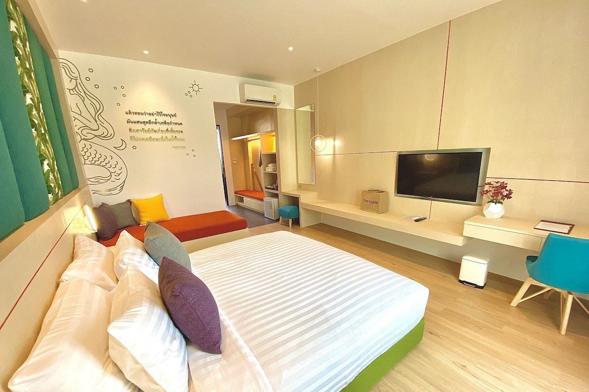 Ropa de cama de alta calidad y minibar