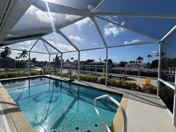 A heated pool
