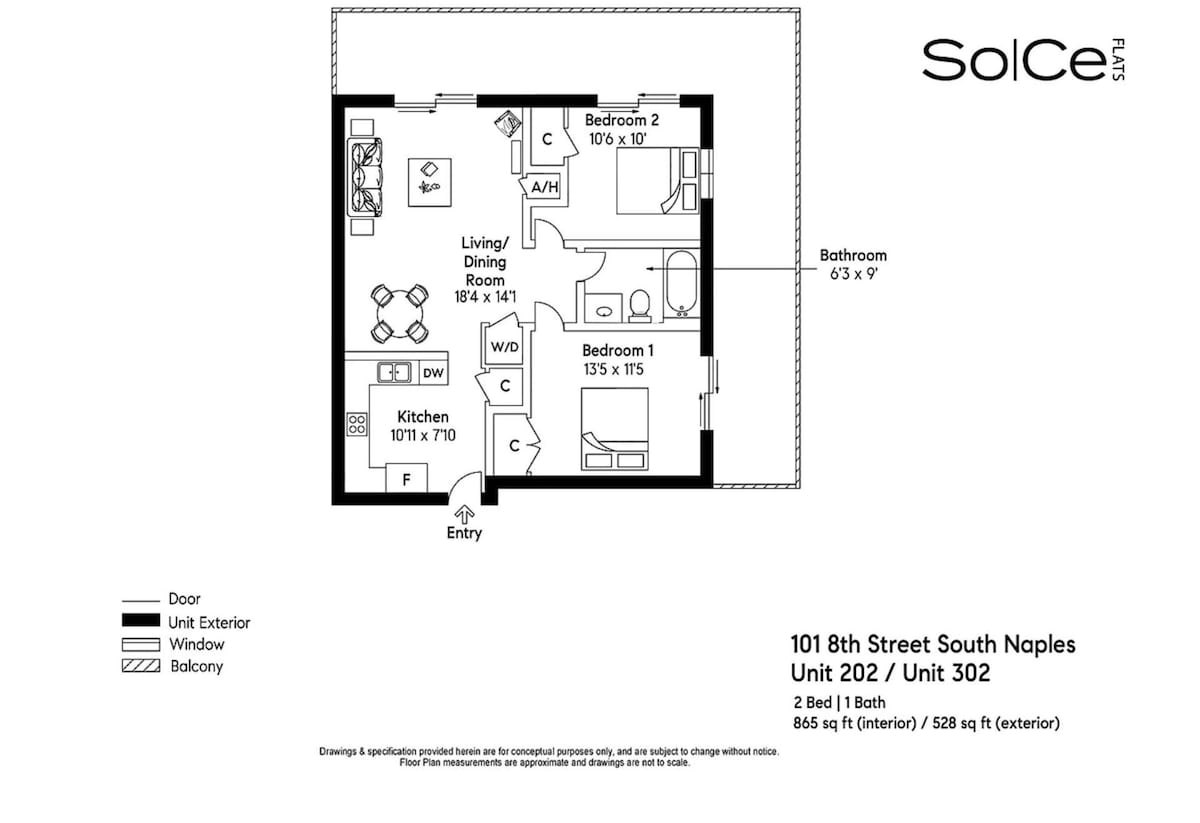 Photo 15 of SOCE FLATS 202 - Luxury Two Bedroom with Wraparound Balcony!
