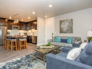 TV, fireplace, offices