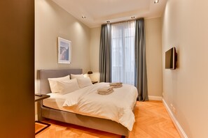 2 makuuhuonetta, silitysrauta/-lauta, ilmainen Wi-Fi, vuodevaatteet