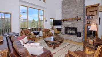 Smart TV, fireplace, video games
