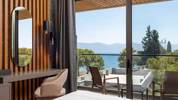 Comfort kamer, 1 twee- of 2 eenpersoonsbedden | Uitzicht op strand/zee