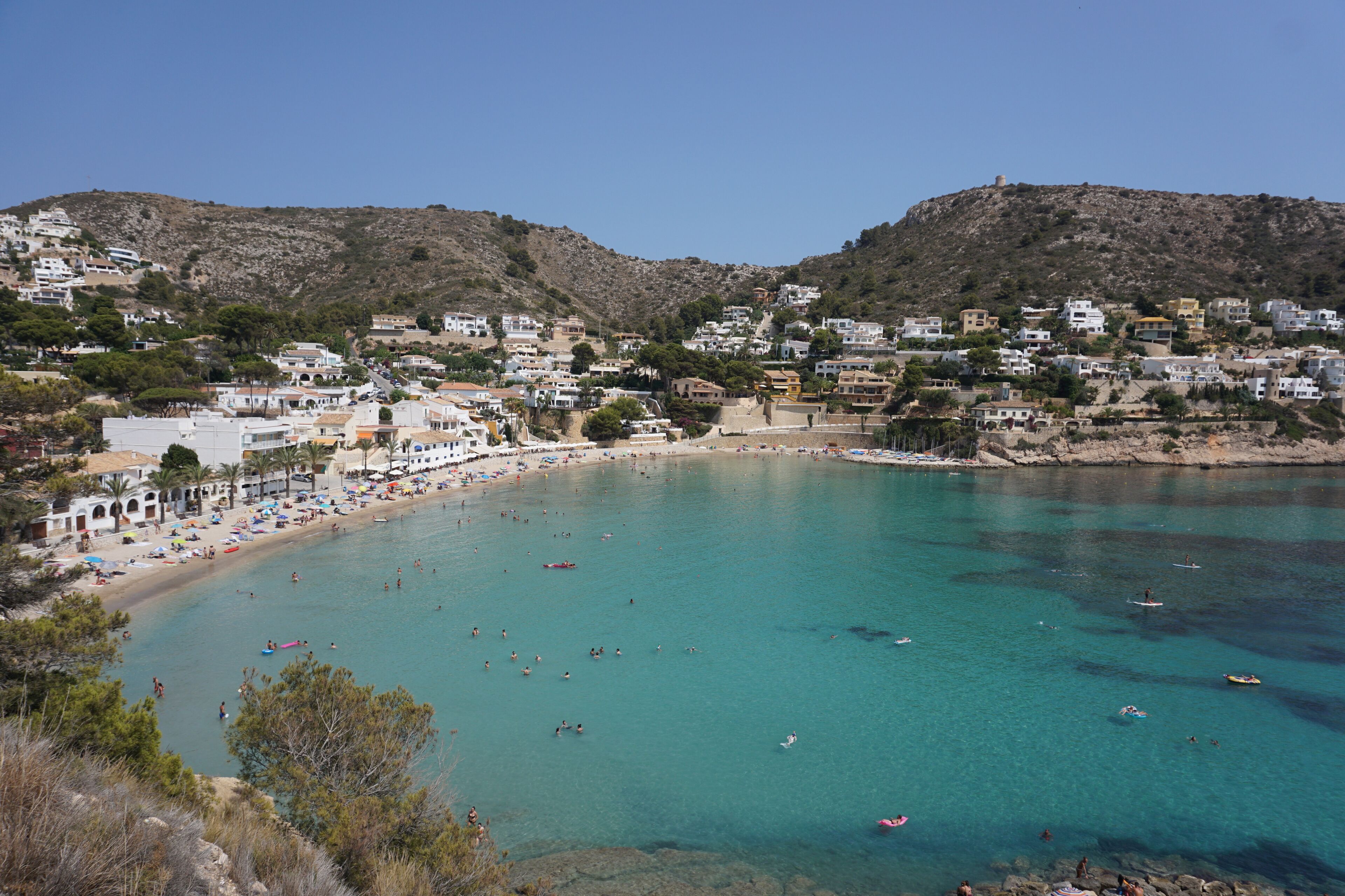Platja a a prop, gandules de platja i tovalloles de platja 