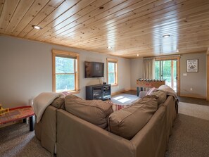 TV, fireplace, DVD player