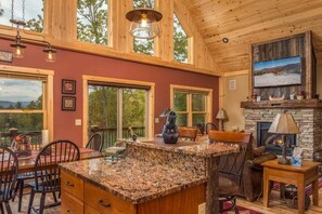 Dining - Woodland Way Retreat- Hot Tub and Mountain Views! (Bethel)
