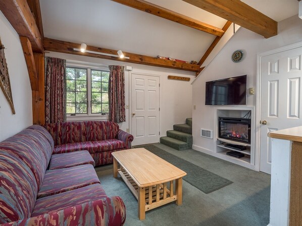 TV, fireplace, DVD player