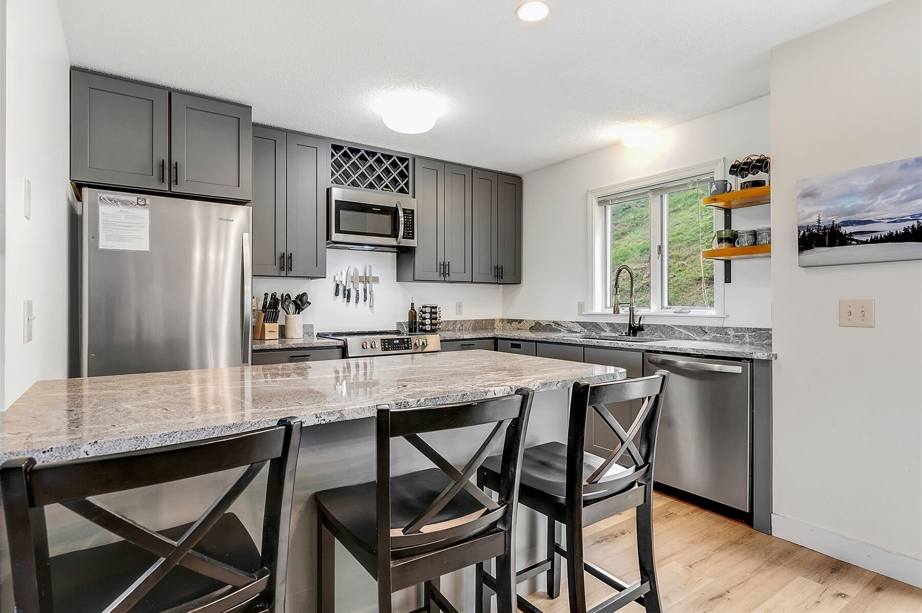 Kjøleskap, mikrobølgeovn, ovn og kokeplater