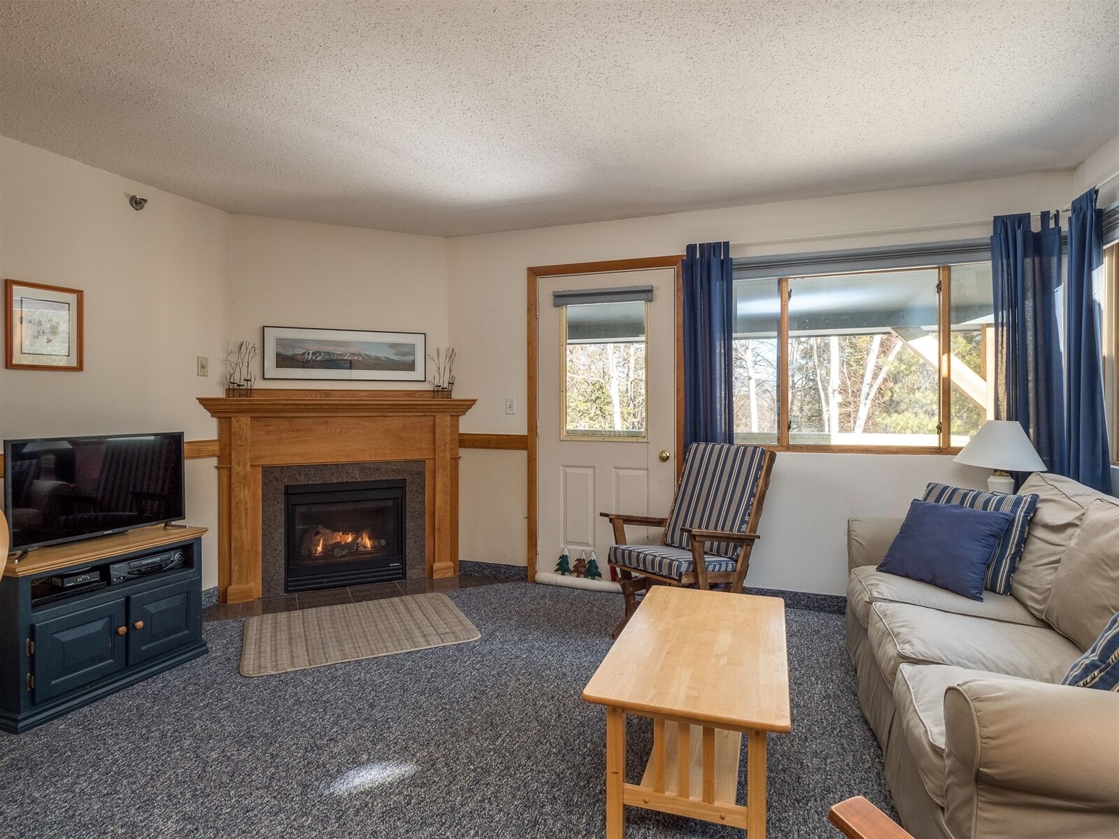 TV, fireplace, DVD player