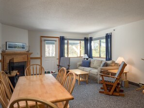 TV, fireplace, DVD player