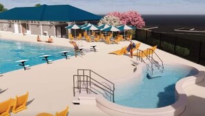 Indoor pool, outdoor pool